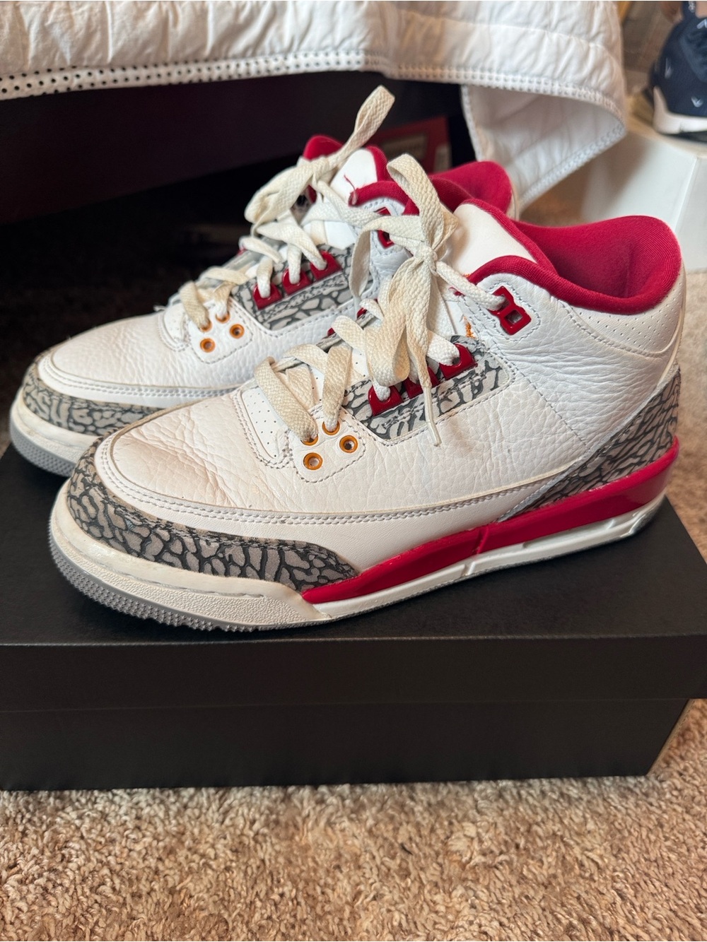 Kids Jordan’s ~White and Red Basketball Sneakers
